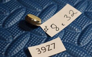 Nickel Casing top finger press screw button worn Pearl,8x32, trumpet, King #39Z7