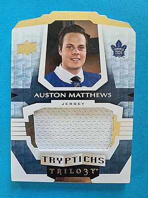 2016-17 Auston Matthews Upper Deck Trilogy Tryptichs Rookie Jersey Patch RC /249