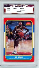 1986 Fleer #128 Al Wood AGC Mint 9 Seattle Supersonics