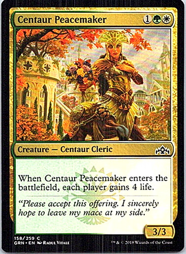 centaur cards mtg NM Centaur Peacemaker, MTG, Guilds of Ravnica, Magic the Gathering, 158