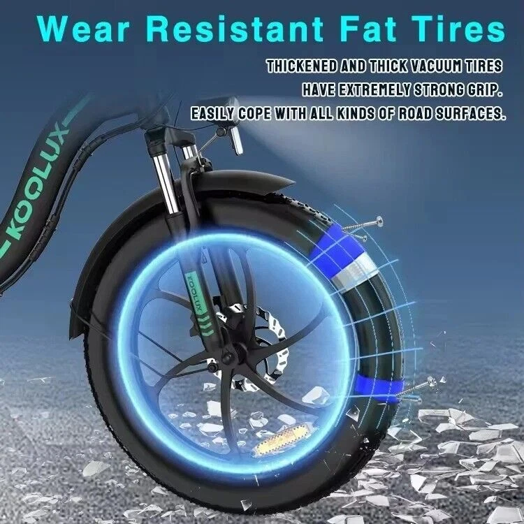 KOOLUX BK6S 500V.V Elektrofahrrad 48V 13AH 20*4 Zoll Fat Tire 90KM E-City Bike - Bild 4 von 4