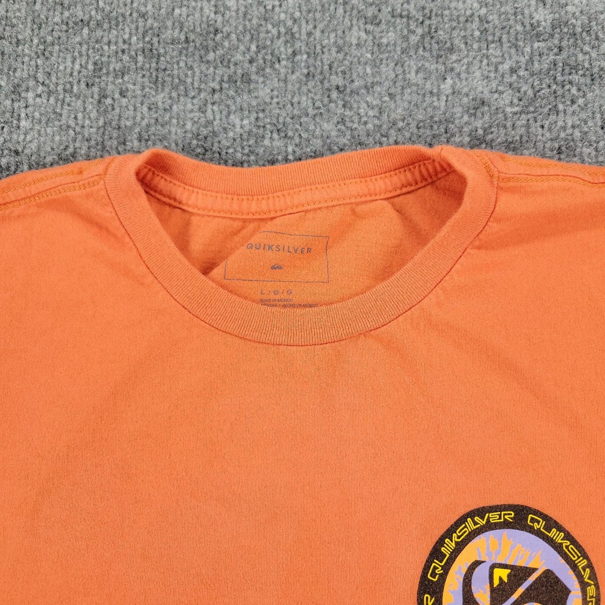 T-shirt Col Rond Orange Quiksilver Homme - 2536535-orange