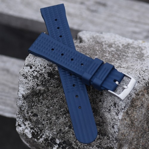 WISCASSET WATCH STRAPS Waffle Rubber 