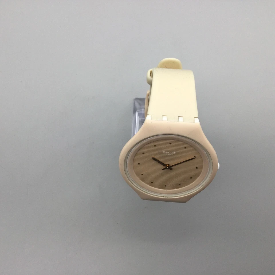 Swatch SkinSkin часы женщин 40 мм бежевый золотой тон Швейцарский сделано новый аккумулятор - Изображение 3 из 4