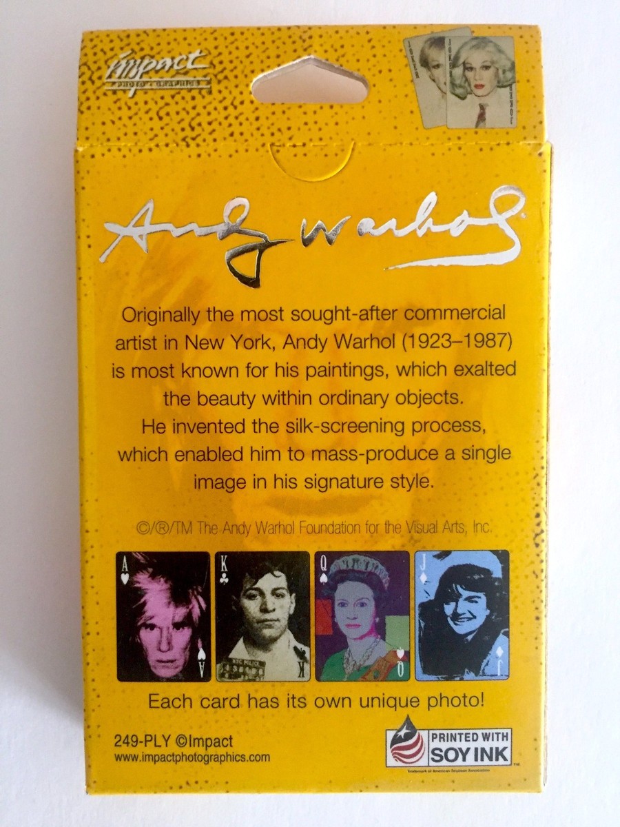 RARE ANDY WARHOL FOUNDATION POP ART COLLECTOR'S PLAYING CARDS DECK