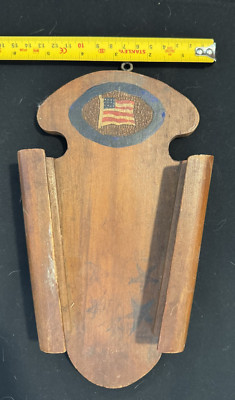 Vintage Patriotic Wooden Wall Receiver