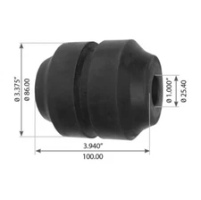 BWP-NSI  TR9A Equalizer Bushing Reyco & Transpro, Great Dane, Ridewell,