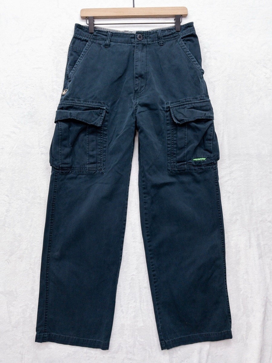 Vintage Volcom Stone Scout Cargo Pants Blue Straight Ripstop