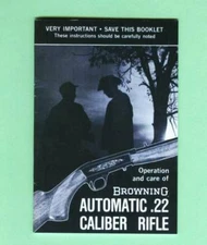 Browning  Model TDA 22 Auto Rifle Late 70’s  Owners Instr Manual Reproduction