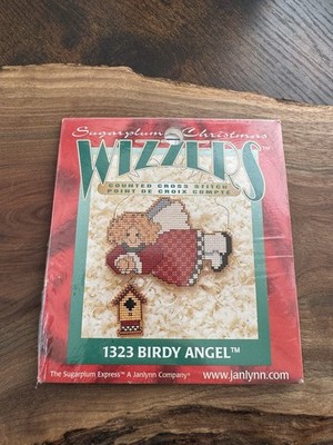 Vintage Janlynn Wizzers Birdy Angel Christmas Cross Stitch Kit Sealed