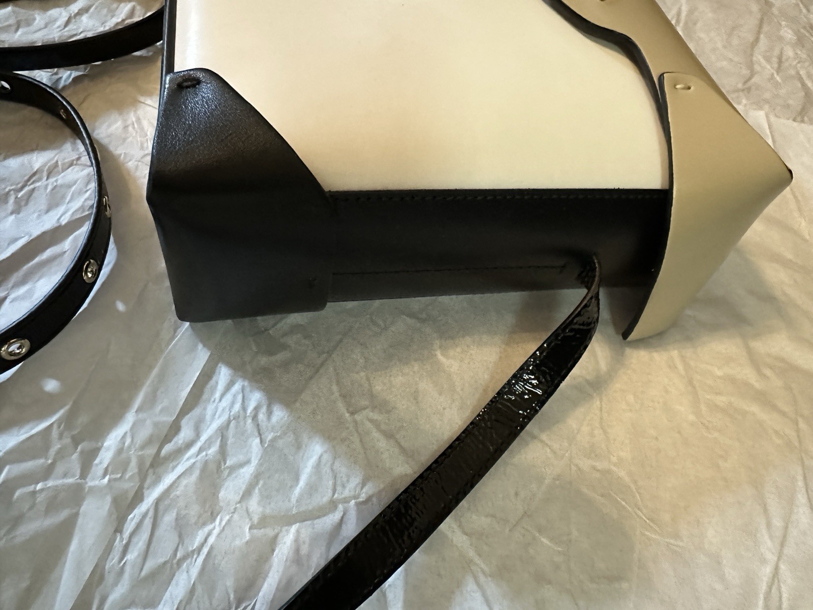 Authentic Manu Atelier Mini Pristine Handbag Calf… - image 4