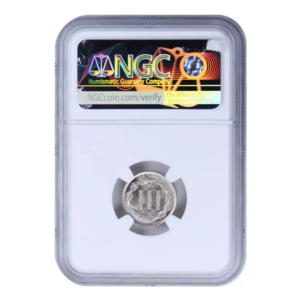 1881-P Three Cent Nickel NGC MS65 - Image 4 of 4