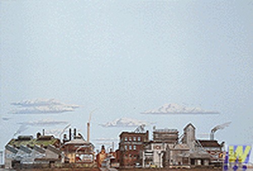 Walthers 949-711 HO Instant Horizons "Freight Yard" Background Scene