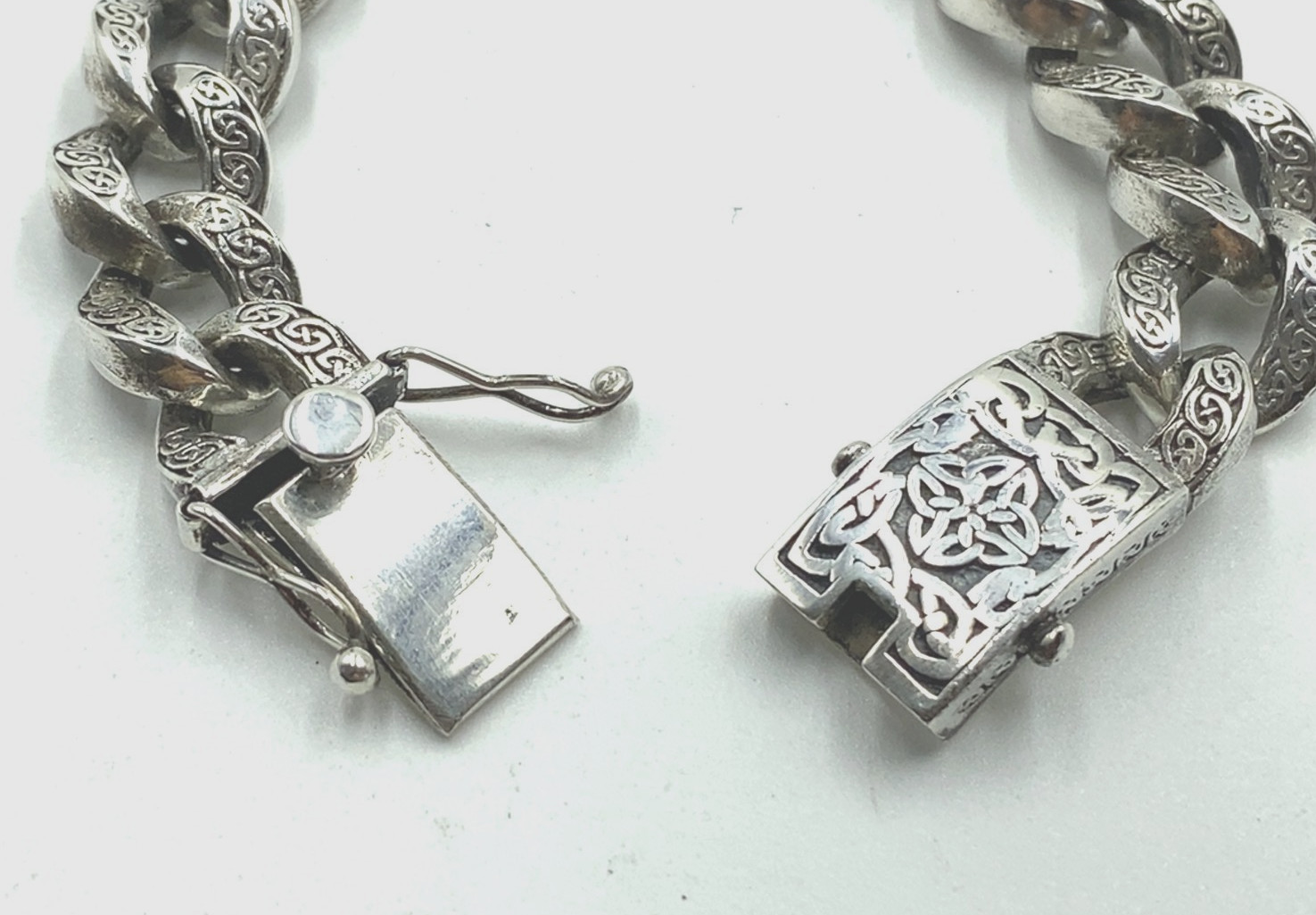 Keith Jack Solid Heavy 925 Silver Celtic Knot Cur… - image 5