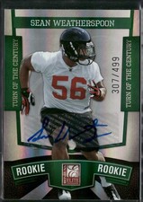 2010 Donruss Elite Sean Weatherspoon #151 Turn of the Century Auto /499 (AU, RC)