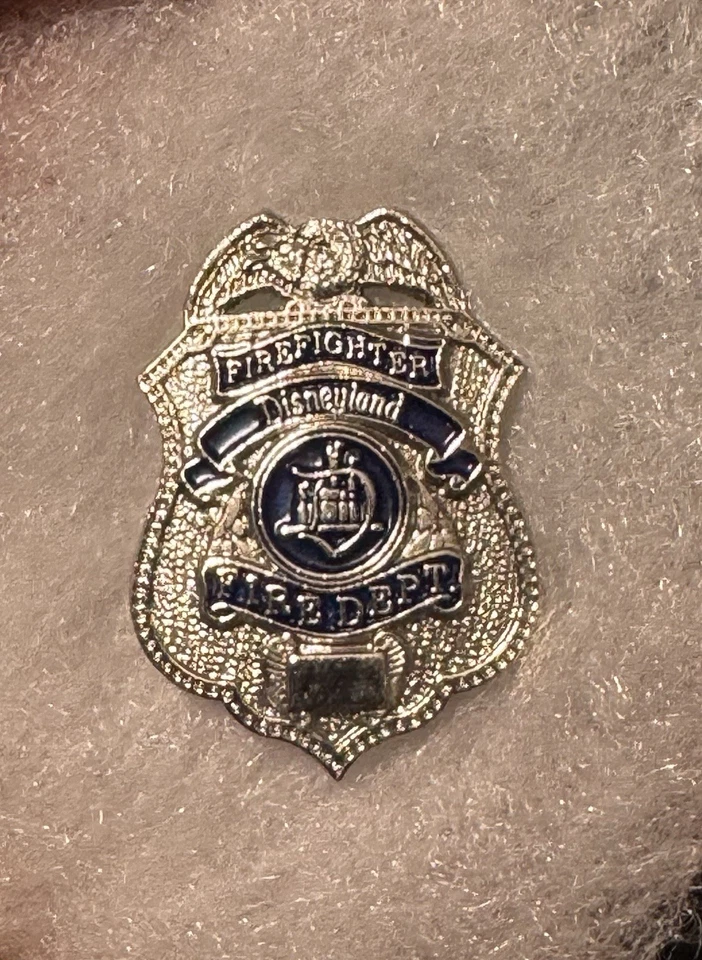 Vintage Disneyland Cast Member Fire Department Firefighter Mini Pin - Image 2 of 4