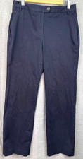 Talbot's Straight Leg Cotton Stretch Chino Pants Women's Size 8 Navy