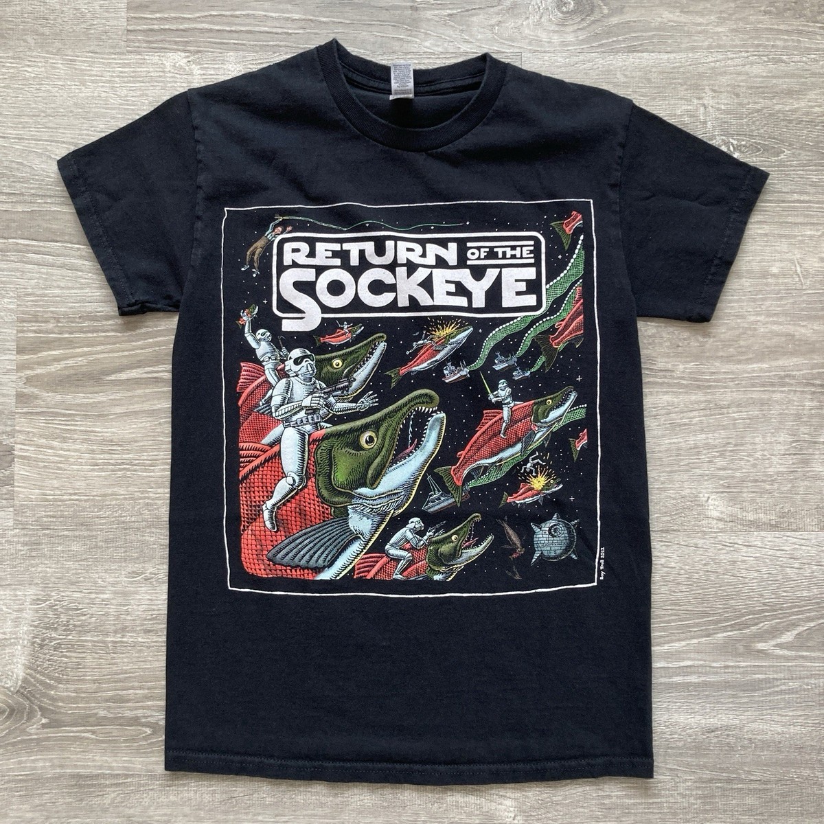 Ray Troll Return of the Sockeye T-Shirt Size Small Jedi Star Wars