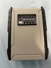 Homegear Metal Steel Safe Case W/Key Black Mini Wall-in Style Electronic Code