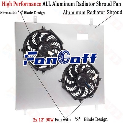Aluminum Radiator Shroud Fan For Ford F250 F350 F450 Excursion 6.8L 1999-2004