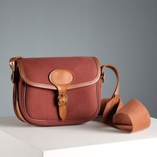 Borsa Colne Brady Vintage Canvas Cuoio Regno Unito Anni 70 Originale