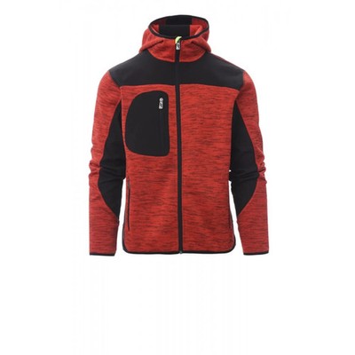 Payper  TRIP Jacke Softshell-Strick rot/schwarz-fluogelb, Gr. M, 000453