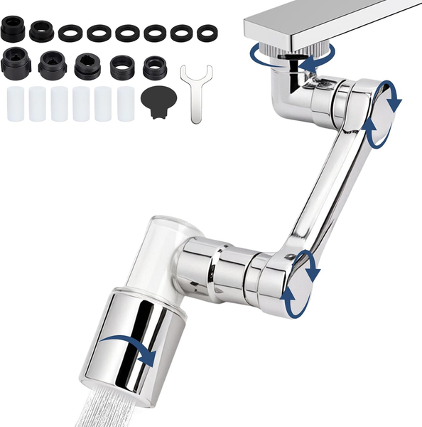 1080°Drehbarer Wasserhahn Aufsatz VerläNgerung Mit 6 Filterelement-image
