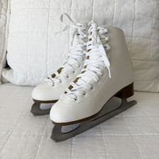 DBX Classic Women's Figure Ice Skates White US Size 6 Lace-Up