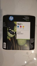 HP 962XL 3 Pack Tri-color Ink Cartridges Yellow Magenta Cyan Sealed.New Ex Jn 27