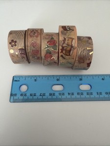 5 Rolls of Washi Tape White and Floral Decorative Tape For DIY Arts & Crafts