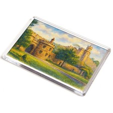 JUMBO MAGNET - The Castle, Lincoln (a) - Vintage Art Style