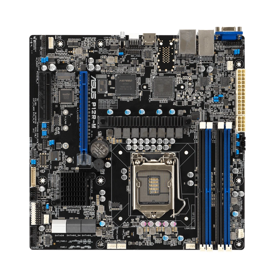 ASUS P12R-M, XEON Serverboard, LGA1200, Dual LAN, SATA, HDMI, USB 3.2 GEN 2,  - Bild 2 von 4