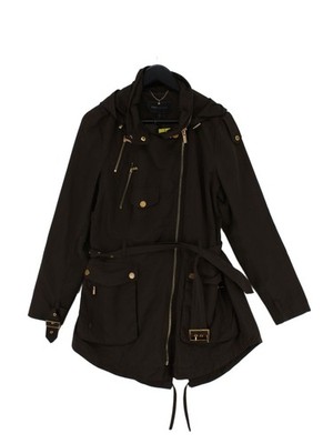 BCBGMAXAZRIA Damen Mantel M grün Polyester mit Nylonmantel