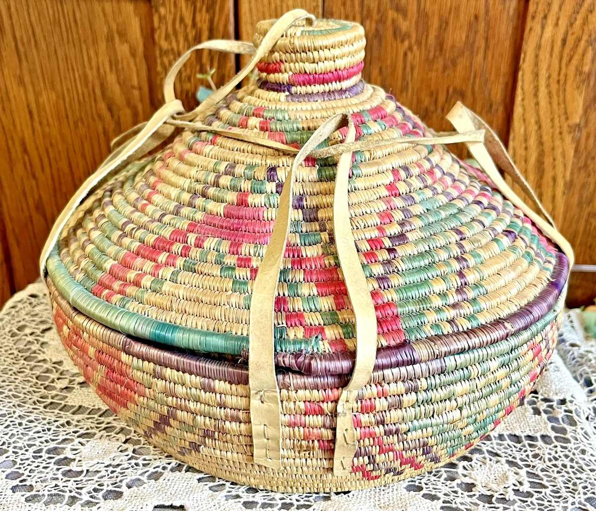 BESPORTBLE Natural Seagrass - Cesta De Almacenamiento Tejida Multifuncional Con Asas Tamaño M 27 X 24