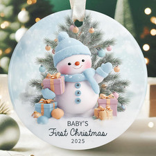 Babys First Christmas Ornament 2025 Boy - Baby First Christmas Ornaments 2025, B