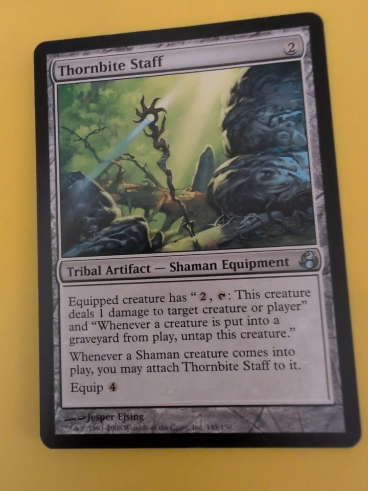 Thornbite Staff. Morningtide Shaman equipment. MTG Card. Tribal Artifact - Image 4 of 4