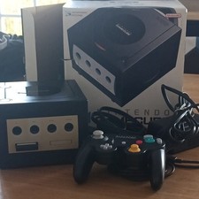 Nintendo GameCube Console de salon noire PAL avec boîte, Manette, Carte Memoire