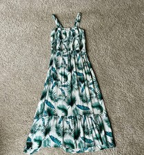 Knox Rose women's tropical palm print maxi dress SIZE S