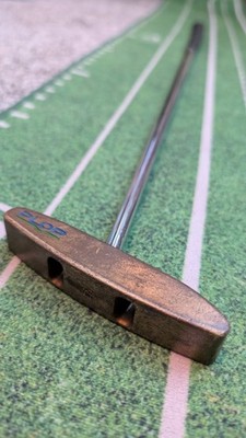 PLOP Golf Center Shafted 2-Way Brass Blade Putter  RH or LH Golf Club 32 