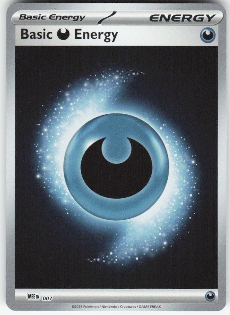 Basic Darkness Energy - 007 7 Mega Evolution Energies Pokemon Reverse Holo NM