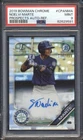 2019 Bowman Chrome Prospects AUTO REFRACTOR #/499 Noelvi Marte ROOKIE PSA 9 MINT