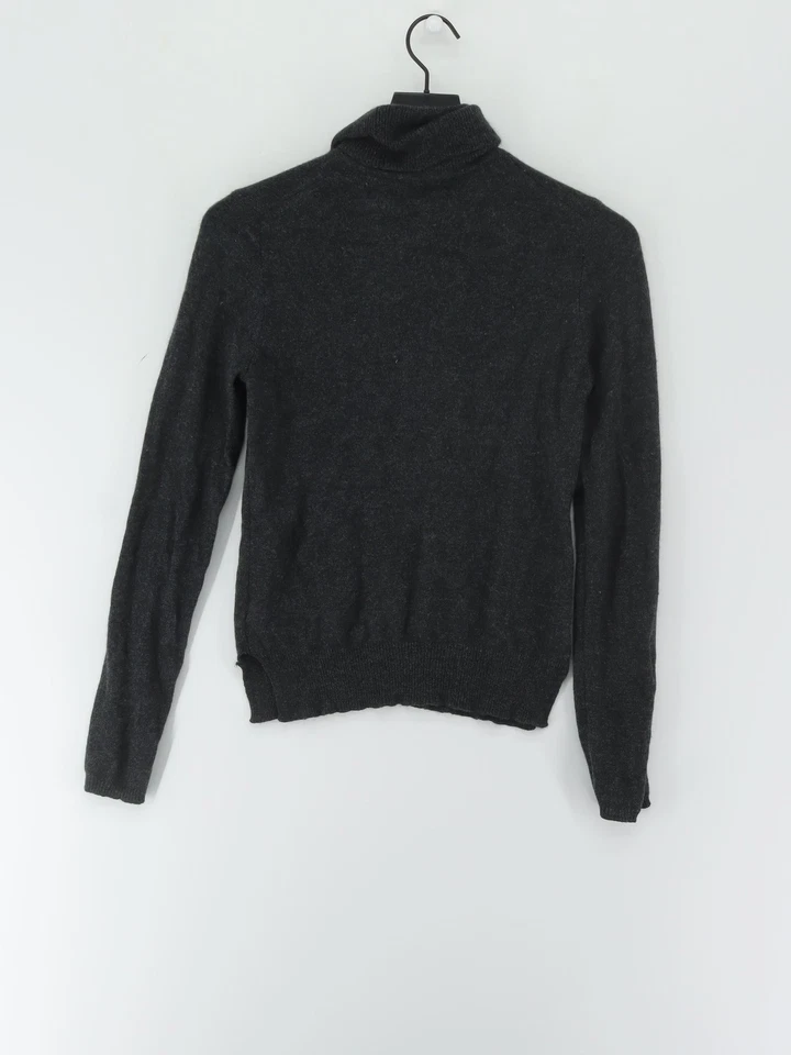 Adrienne Vittadini Women's Jumper L Grey 100% Cashmere High Neck Pullover - Image 2 of 4