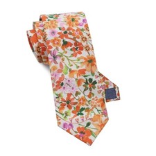 Ties for Men Floral Printed Skinny Tie Cotton Self-Tie Neck Tie Style-04