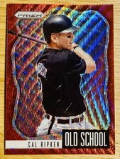 2021 Panini Prizm CAL RIPKEN Old School #OS-9 Red Wave Prizm /99