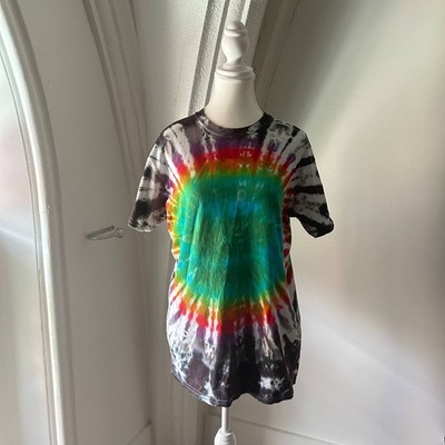 Psychedelic Hippie Graphic Tee M Retro Festival T Shirt 100% Cotton