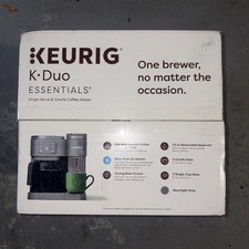 Keurig K Duo Essentials Pod Coffee Maker Hot & Iced Single Serve MoonlightGray✅