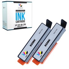 2-Pack Replacement Black 923 Ink Cartridges for HP OfficeJet Pro 8135e, 8138e