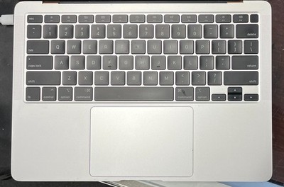 Apple MacBook Air 13'' A2179 2020 Palmrest Touchpad Keyboard Bottom Panel Silver