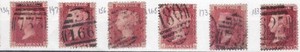 1864 GREAT BRITAIN Queen Victoria One Penny Rose-Red Sc 33, SG 43, Mi 34, F/Used