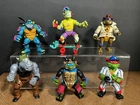 Lot 6 Vintage TMNT Playmates Rocksteady Slammin Raph Mondo Slash Don Samurai Leo